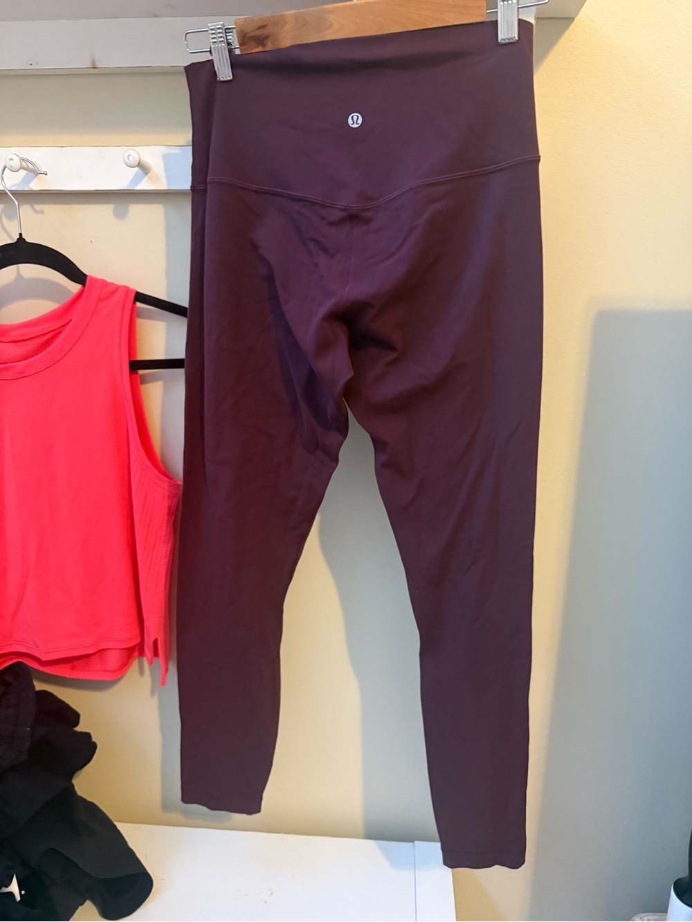 Lululemon Align Peloton 25" Leggings Size 8 High Waist Burgandy Red Brown EUC